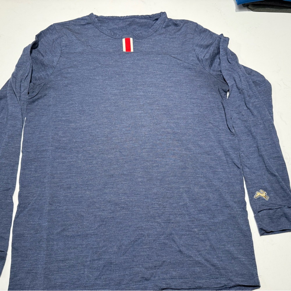 Tracksmith Heather Blue Long Sleeve Tee